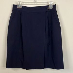Issey Miyake vintage navy wool wrap skirt